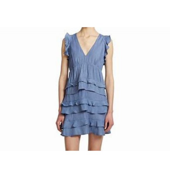 BCBGeneration Dresses & Skirts - 🎀HP🎀 NWT BCBG MaxAzriaRitza Dress Faded Blue Ruffles